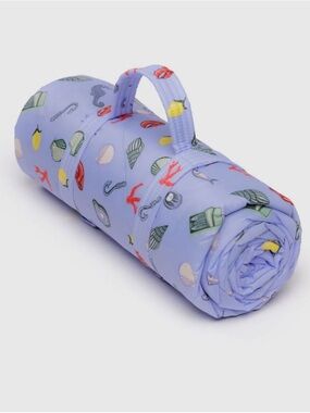 Baggu PUFFY PICNIC BLANKET in sea charms NWOT